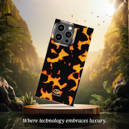 Cocomii - Rectangle Case Compatible with iPhone 15 Pro - Compatible with Magsafe - Tortoise Shell Protective Phone Case, Glossy Black & Amber Finish, Shockproof with Scratch Resistant - Tortoise - Thumbnail 2