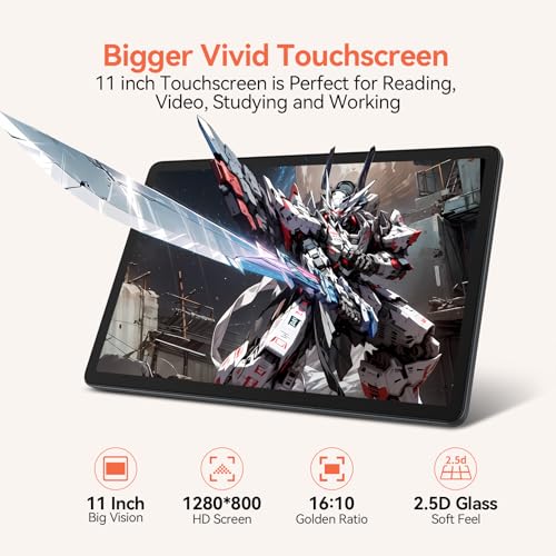 2026 Latest 11 Inch Tablet Android 15 Tablets with Octa Core Processor 16GB RAM 128GB ROM 1TB Expand Tablet with 7000mAh Battery, 21MP Camera, FHD Screen, GPS, 5G WiFi+2.4G WiFi, Deal Speaker, BT 5.0 by VOZIZOV - Image 4