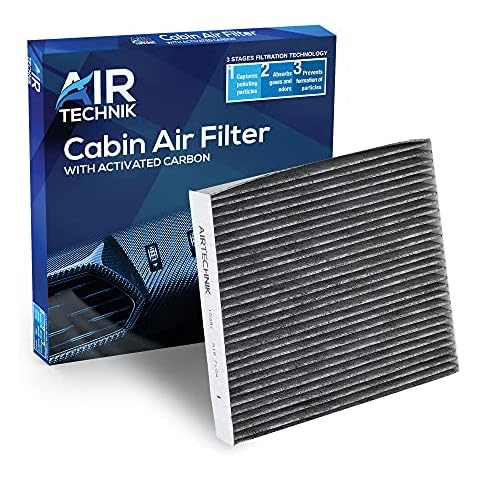 AirTechnik CF10381 Cabin Air Filter w/ Activated Carbon | Fits Hyundai Azera 2006-2008, Santa Fe 2007-2009, Sonata 2006-2010 / Kia Magentis 2006-2010, Optima 2006-2010 Cover
