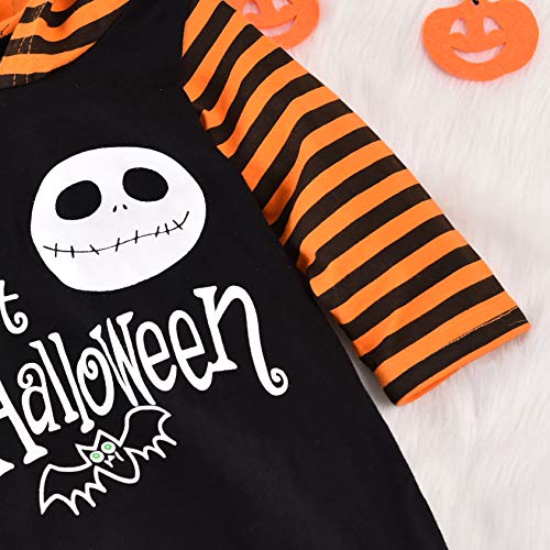 Aalizzwell Baby Halloween Outfit First Halloween Nightmare Hooded Romper One-Piece Jumpsuit For Toddler Boys Girls (Black, 3-6 Months) #TOP4