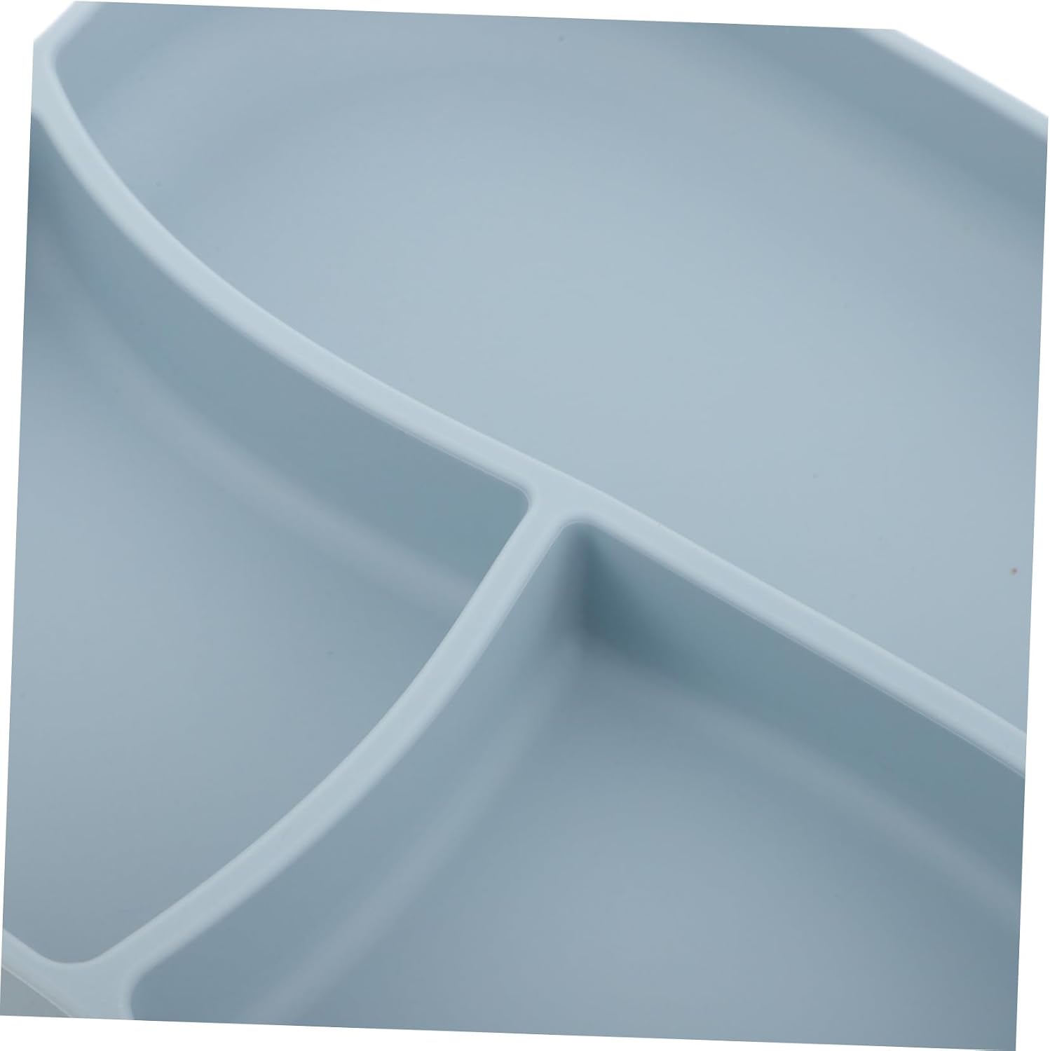 Silicone Divided Plate with Suction Cup for Elderly and Patients Adaptive Anti-Rolling Food Plate for Self-Service Meals Food Grade Flexible Silicone 7.87X6.69X1.37 Inches