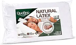 Travesseiro Natural Látex, Duoflex, 100% Algodão, Branco, 50cmx90cm