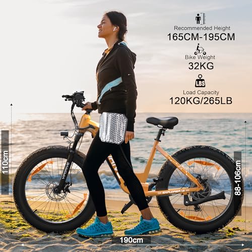 Vipdrive Electric Bikes for Adults, E-Bike with 48V 15Ah Removable