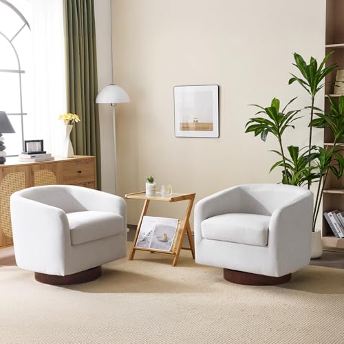 VINGLI 360° Swivel Accent Chairs Set (2)