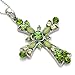 Light Green Christian Cross Heart Shape Pendant Necklace Chain Charm Fashion Jewelry