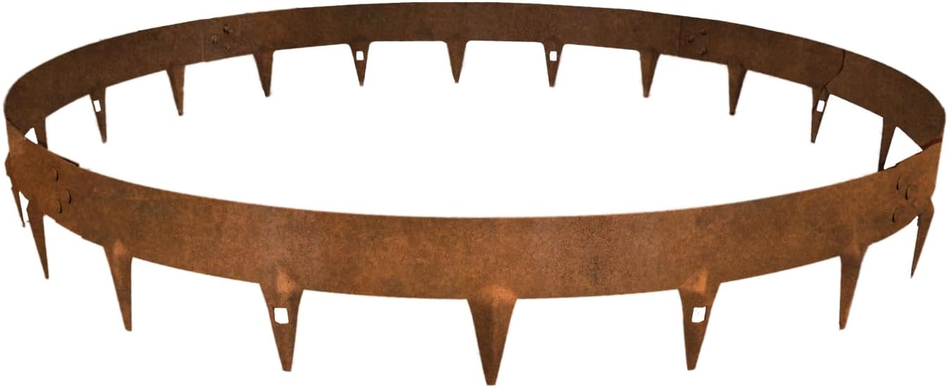 – Tree Ring - Flexible Decorative Steel Garden Border Edging for Bushes, Shrubs and Trees (1200mm, Corten)