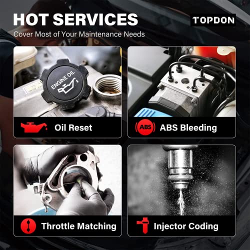Obd2 Scanner, Topdon Ad800 Diagnostic Scanner, 2 Years Free Update($240 Value), 28+ Reset Service, All System Scan Tool,Scanner For Car, Oil Reset, Abs Bleed, Injector Coding, Scan Tool For Diyer,Difm #TOP2