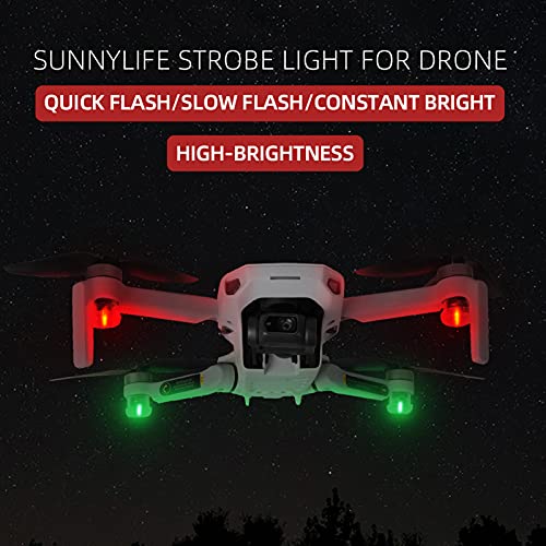 Laurio 4 PCS LED Flash Signal Light Flight Light Safety Strobe Lamp Night Navigation Recognition par
