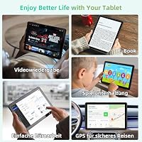 Raemond Tablet 10 Zoll, Android 15 Tablet mit Gemini AI, 18 GB RAM + 128 GB ROM + 1 TB TF, Octa-Core, 1280x800 HD IPS Touchscreen, 6000 mAh Akku, Widevine L1, WiFi 6 & BT 5.0, 5MP + 8MP Kamera – Ansicht 7