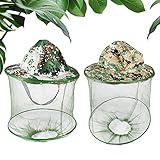 ❂ [Ventajas:] La capucha repelente de mosquitos está hecha de gasa transpirable, que puede prevenir los mareos cuando se usa durante mucho tiempo; Hay un anillo de malla negra en el borde de la mosquitera, que puede soportar eficazmente la mosquitera y tiene un fuerte efecto tridimensional.
