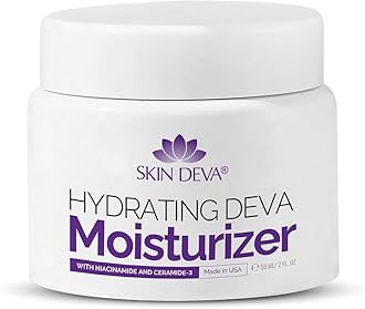 SKIN DEVA Hydrating Moisturizer Cream with Niacinamide & Ceramide Daily Face Cream| Oil Free, Protect, Smooth and Moisturizer, All Day Hydration and Plump Skin, Clean Vegan & Cruelty Free - (2 oz)