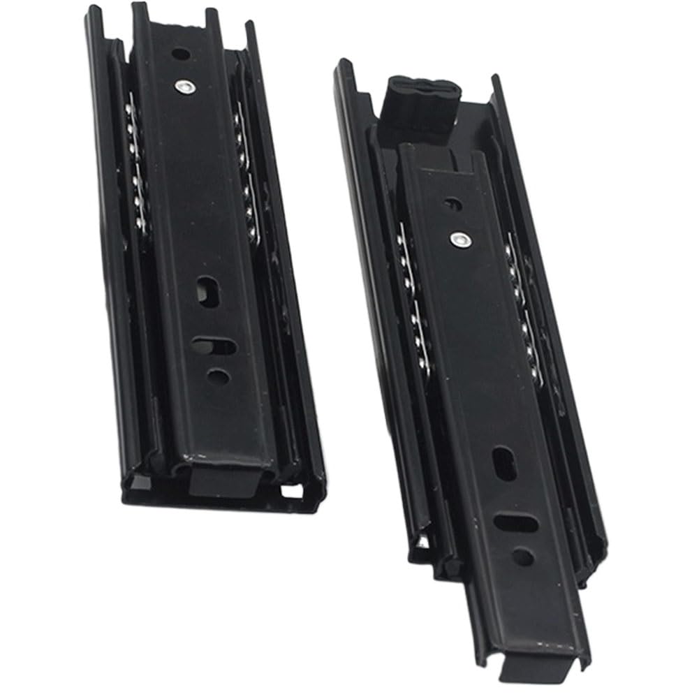 Voirrow One Color 2Pcs Drawer Slides 6 Inch Telescopic Ball Bearing Slide Rail 3 Section Drawer Runners Slider
