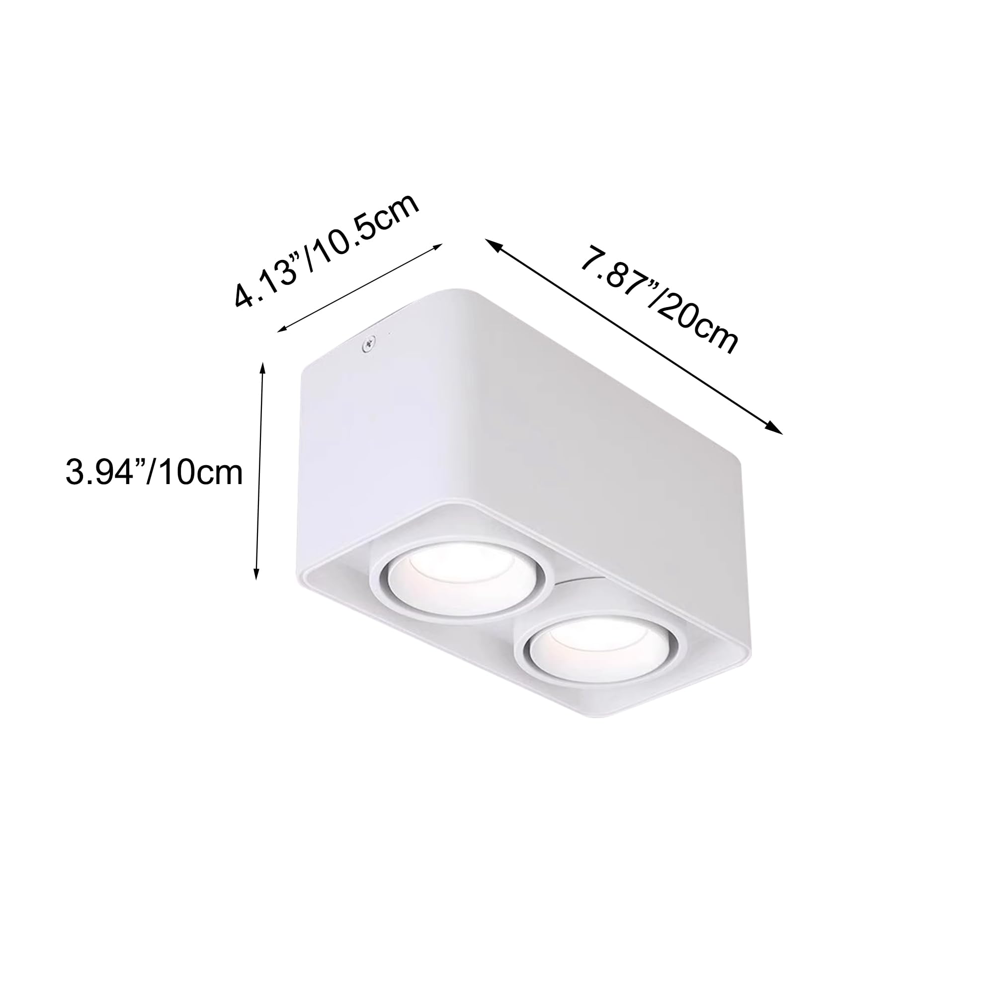 LED Deckenspot Aufbauspot Dimmbar, Aufputz Spots Deckenstrahler aus Aluminium Downlight, Weiß Aufbaustrahler Schwenkbar 230V 7W mit Fernsteuerung für Küche Wohnzimmer Schlafzimmer XDD894