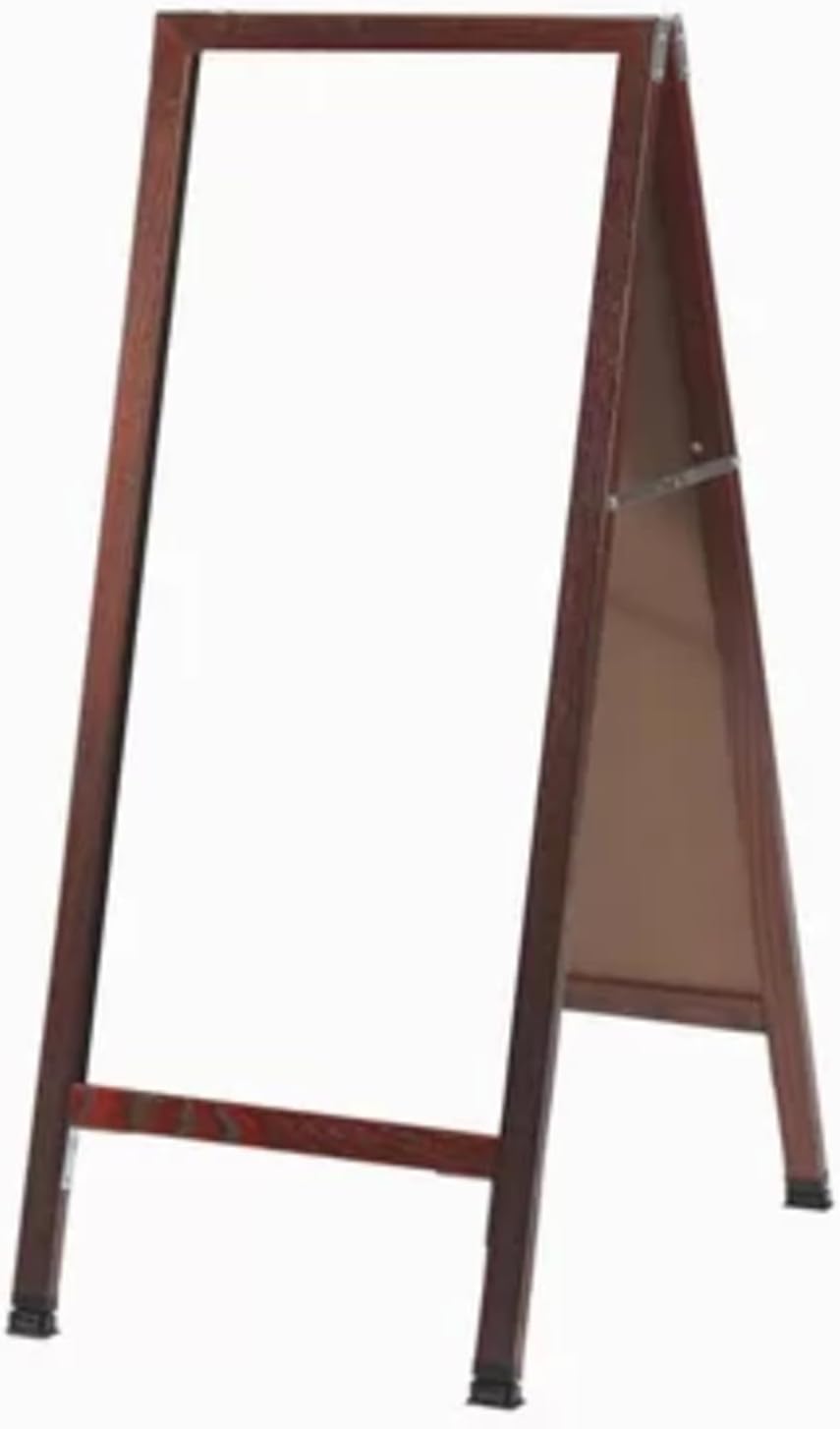 A Frame Sidewalk Board with White Markerboard Size & Frame: 18" W & Cherry Frame
