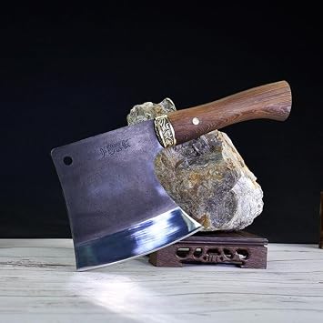 DAXXIN Meat Cleaver,Cleaver Knife, Longquan hand-cut bone knife household kitchen special hand axe hand-forged sharp and durable one-handed axe knife
