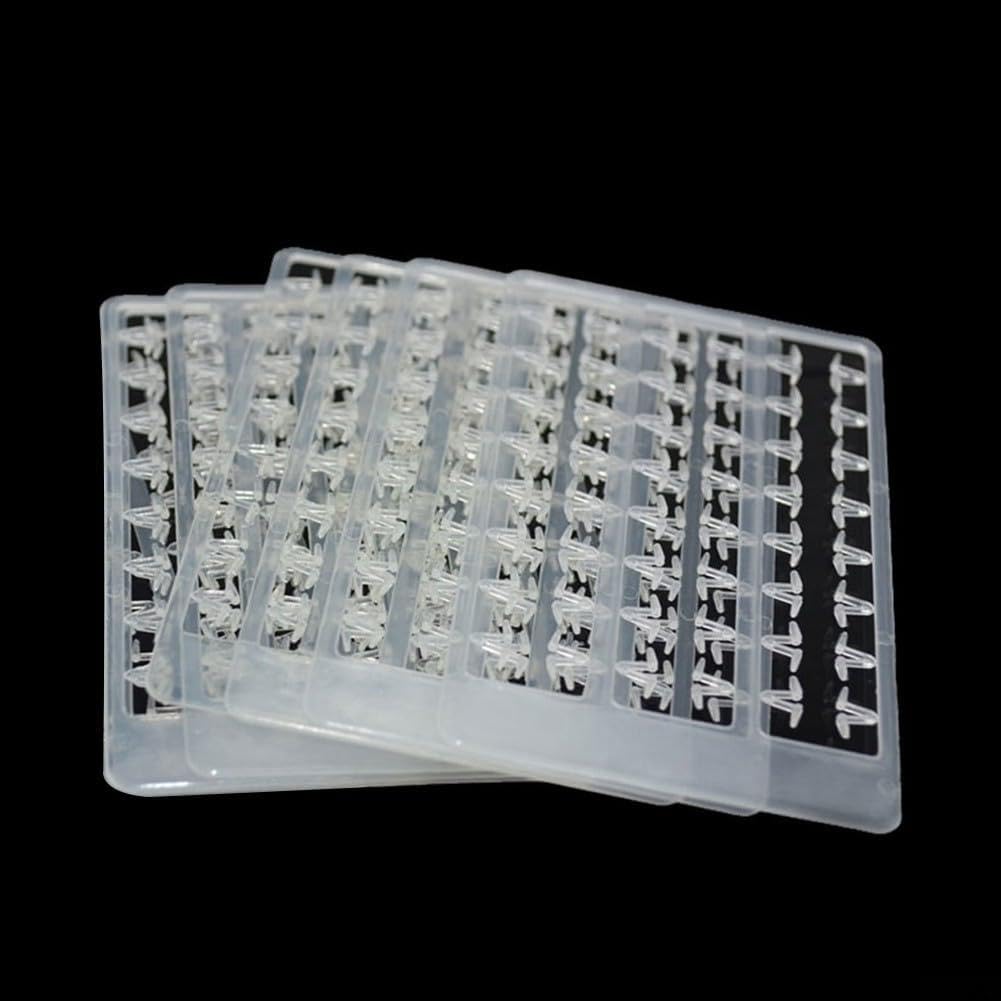 5 Packs Carp Fishing Boilie Bait Stopper Holder V-Shape Hair Rig Stops for Pellets Meat Baits Reusable Plastic Terminal Tackle White 48pcs Per Card