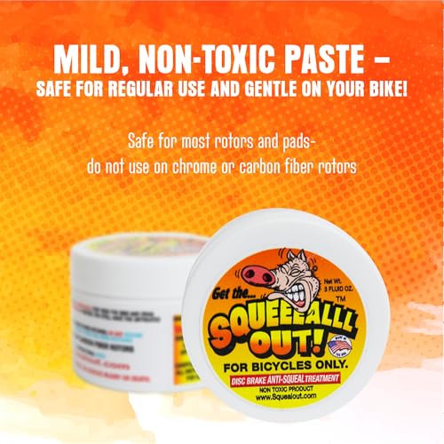Squeal Out Anti-Squeal Disc Brake Paste – Brake Lubricant & Rotors Lube, Stops Squeal for Brakes, 3 oz Jar