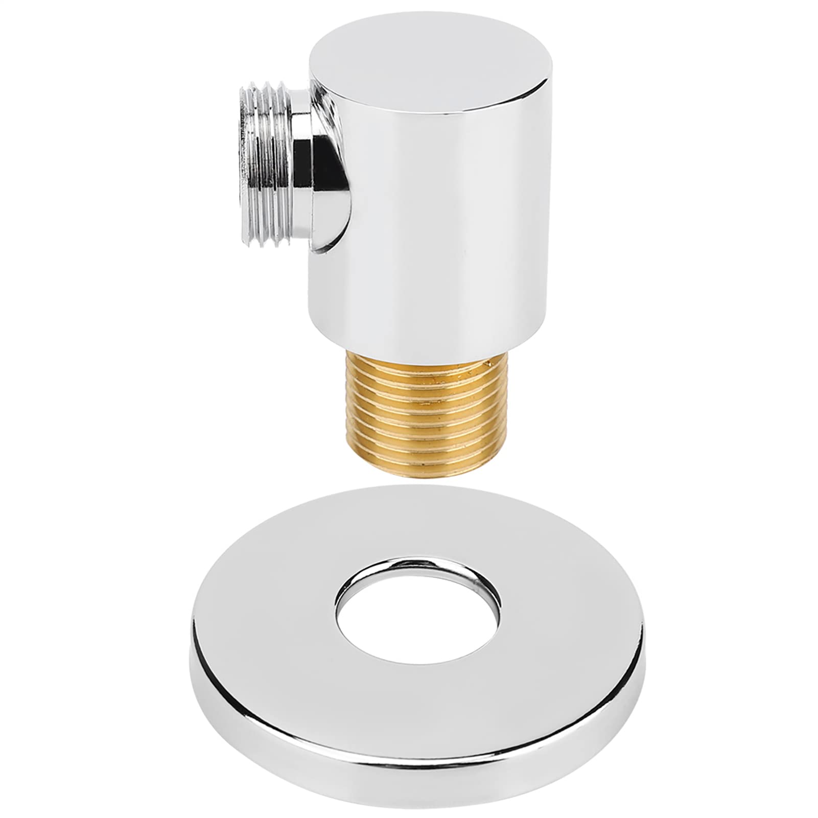 Conector de codo de suministro de pared de latón de 1,27 cm para manguera de ducha de mano, boquilla de salida de montaje en pared para una fácil instalación, perfecto para mejoras de baño
