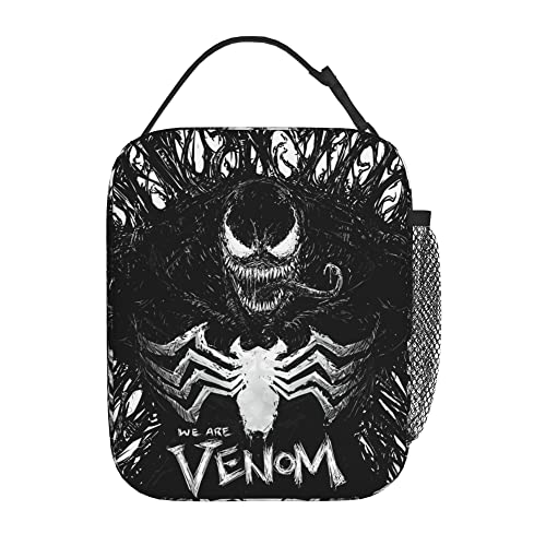 Horckey Movie Lunch Box Insulated Tote Lunch Bags Superhero Black Fashion Portable Lunch Box For Picnic Work Travel #TOP2