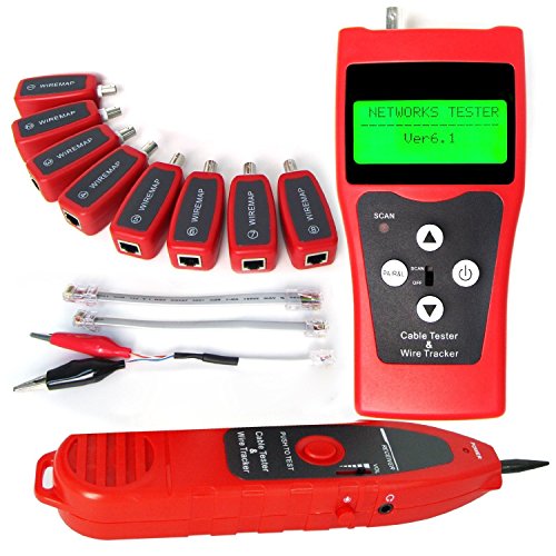 Mekarsoo(NY-388 )マルチケーブルテスター ネットワークLanケーブルなど ケーブルテスター 8 Far-end(電話線 電気 通信 工事)レット