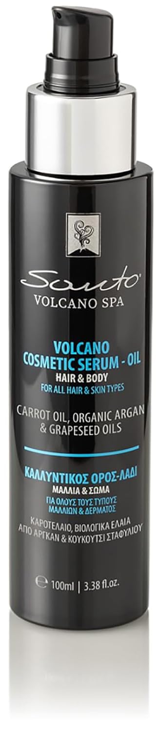 Volcano Cosmetic Serum 100ml – Hydrating & Anti-Aging Hair & Body Oil – Body Oil Restores Elasticity, Prevents Stretch Marks & Repairs Dry Hair and Skin