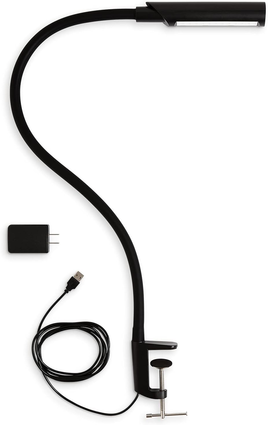 Reliable UberLight Flex 3200TL Task Light – LED Portable Desk Light with Clamp, USB Connection, 26.5” Flexible Gooseneck, 270° Rotational Head, 9 Light Settings, and up to 60,000 Hours of Use (Black)