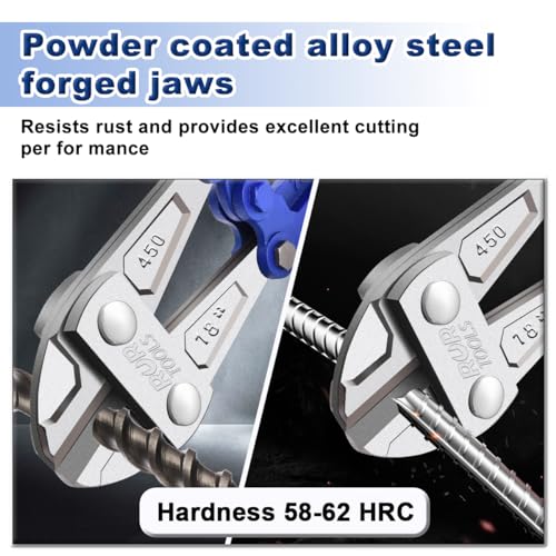ZrgGea Bolt Cutter 36 inch | Heavy Duty Wire Cutters | Industrial-Grade Heavy-Duty Bolt Cutters, Forged from T8 Alloy Steel, Hardness HRC62, Knives for Cutting Rebar, Screws, Fences and Padlocks by Generic - Image 4