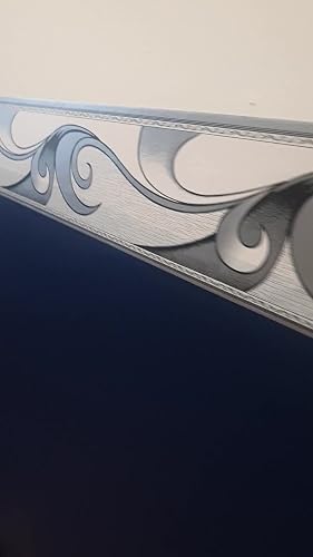 10meters Silver Gray Wave Toteml Wallpaper Border Peel Stick