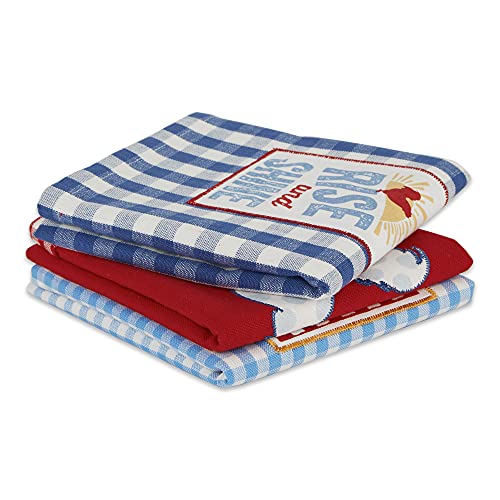 Dii Rise And Shine Rooster Collection 100% Cotton Every Day Basic, Dishtowel Set, Rise And Shine 3 Piece (Camz35808) #TOP2