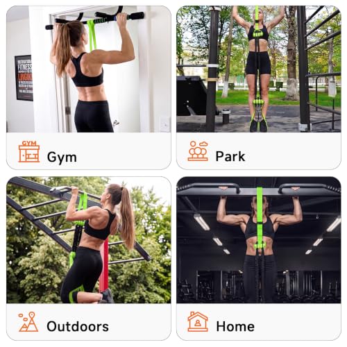 Image of Innstar Pull Up Assistance Bands, Heavy Duty Resistance Band for Pull Up Assist, Adjustable Resistance 165-265lbs with Fabric Feet /Knee Rest, Pull Up Bands Assistance Bands