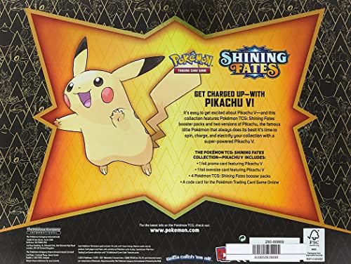Amazon Com Pokemon Shining Fates Pikachu V Box Set 4 Booster Packs Toys Games Amazon Com Pokemon Shining Fates Pikachu V Box Set 4 Booster Packs Toys Games