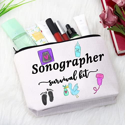 GJTIM Sonographer Survival Kit Sonographer Gift Radiologist Gift Ultrasound Tech Zipper Pouch Makeup Bag (Survival Sonographer Bag)4