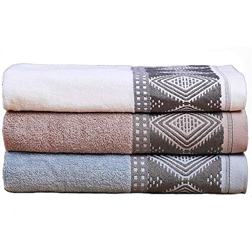 HAOD Oversize Hand Towel Set of 3, 20 x 40 Inches Solid Cotton