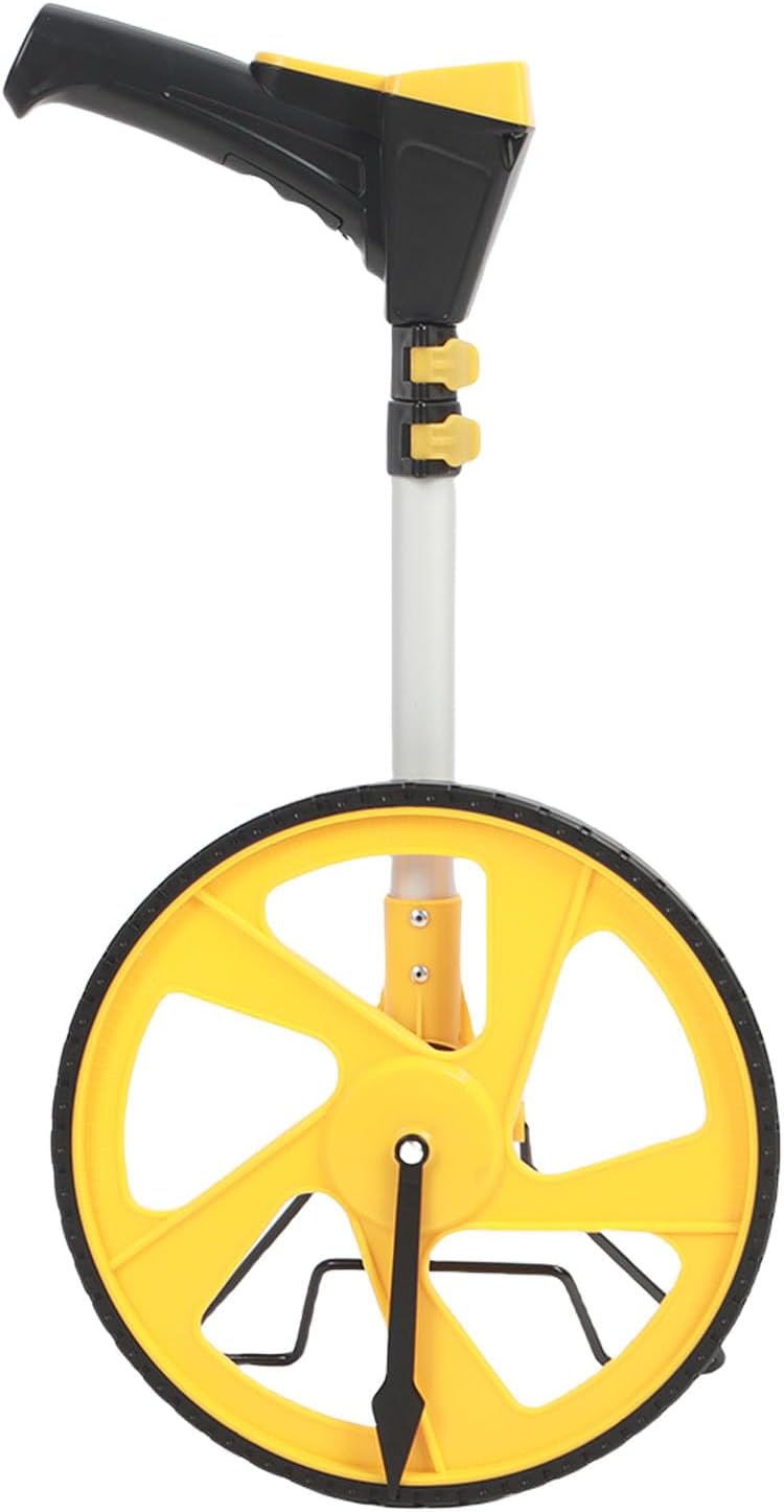 Digital Display Measuring Wheel, 99999.9ft 99999.9m High Precision with Backlit Display and Keys, for Indoor Outdoor Construction Landscaping Realty Appraisal