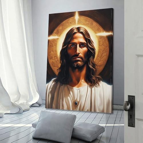 Poster chrétien de Jésus sur toile décorative de 30x40 cm - 3