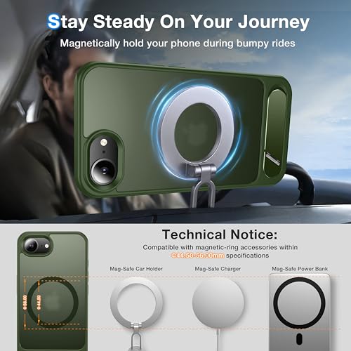 Coque iPhone 16e/17e avec chargement sans fil 2en1 et support intégré - 5