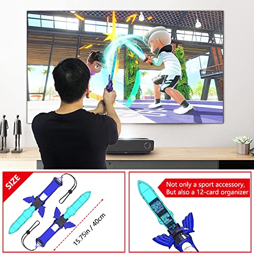 For Nintendo Switch Sports 13In1 Games Accessories Bundle Kit, For Mario Golf Clubs / Tennis Games Party Wtih Portable Hand Bag, Soccer Leg Strap / Racket, Family / Children / Adult Gift Kit #TOP4