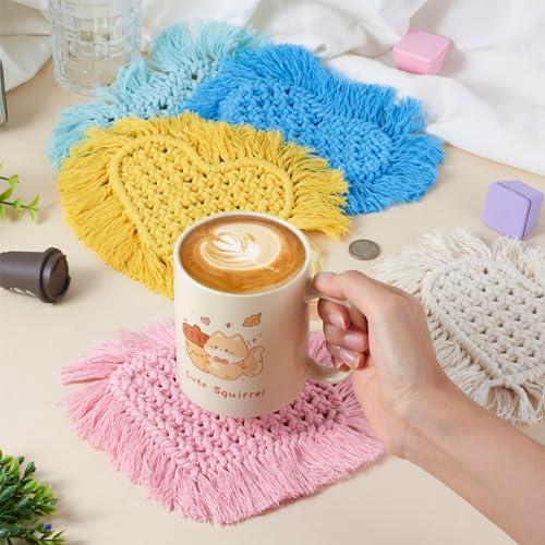 Dessous de verre macramé anti chaleur pour protéger table basse café - 8