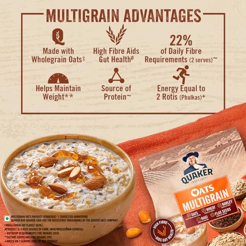 Image of Quaker Oats Plus - Multigrain Advantage, 600g (Pack of 3)