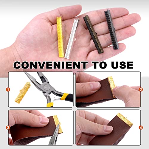 Extrémité de cordon en cuir et pinces pour atelier de bijouterie DIY