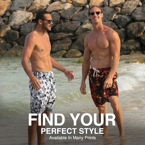 Image of Kanu Surf Men's Big Viper Extended Size Stripe Swim Trunk