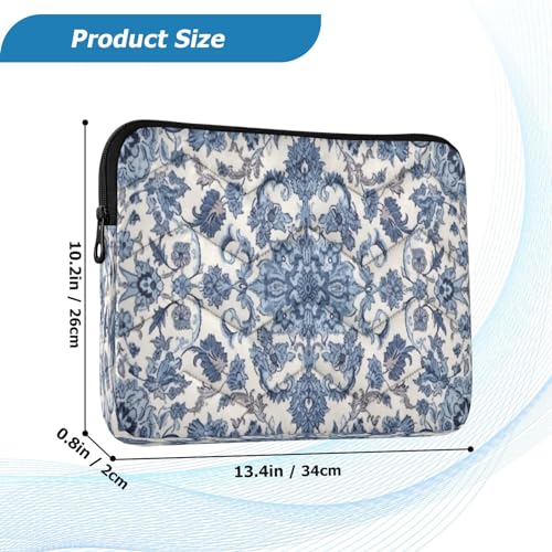 Funda Azul Floral Bohemia para Laptop 13-14 pulgadas miniatura 3