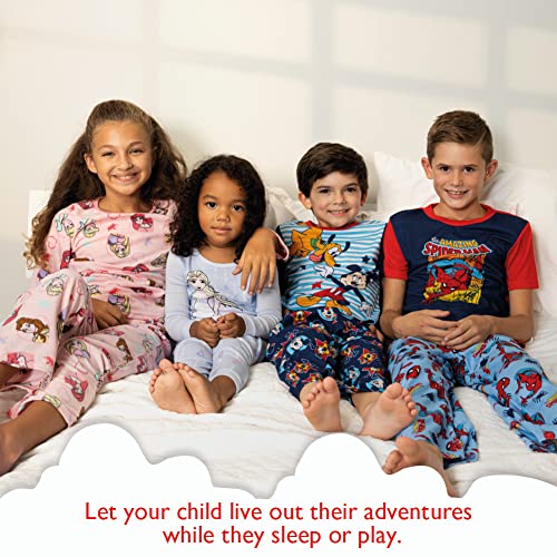 Marvel Boys' Captain America 4-Piece Snug-Fit Cotton Pajamas Set, Captain America, 8 #TOP1