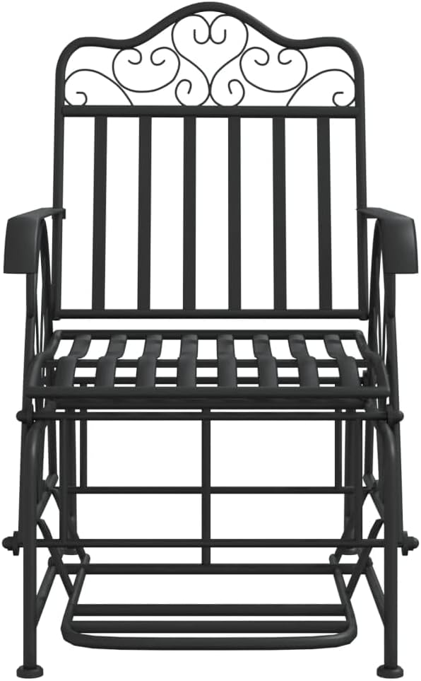 vidaXL Glider Bench 24.0" Black Steel
