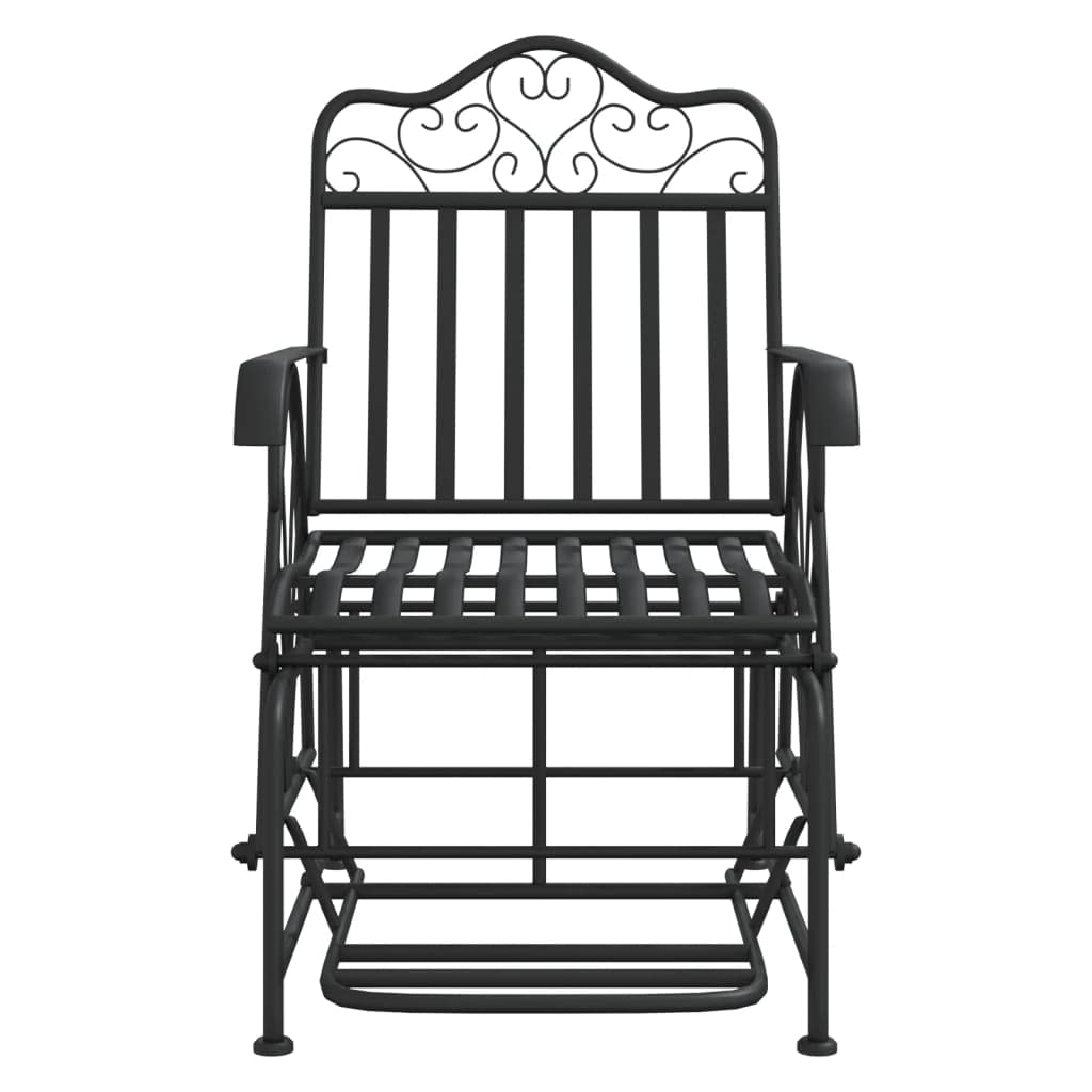 vidaXL Banco balancín de Acero Negro 61 cm