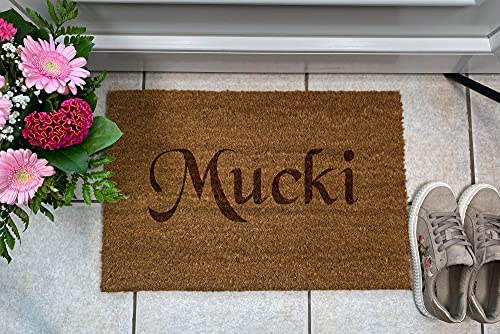 Personalisierte Fußmatte mit Gravur Abtretter Kokos Familie Fußmatten Haustür 60x40 cm (Variante 2) Cover