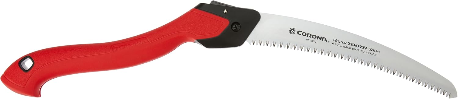 Corona Tools 10-Inch RazorTOOTH Folding Pruning Designed for Single Use | Curved Blade Hand Saw | Cuts Branches Up to 6" in Diameter | RS16150, Red image 2