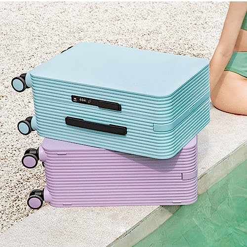 Wide Trolley Suitcase, Central Large-Capacity 20-inch Boarding Case Cross-Border Universal Wheel TSA Password Suitcase (Grey 20 inches)2