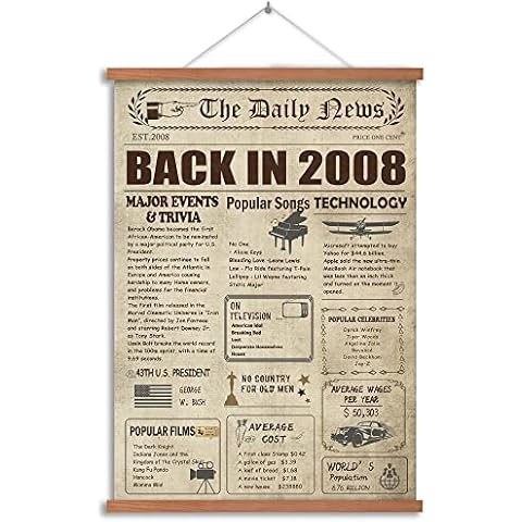 Framed 100 90 50 Years Birthday Poster Back in 1922-2022 Party Decorations Anniversary Card 100th 90th 50th Birthday Gift for Men and Women… Cover