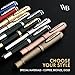 Wordsworth and Black Fountain Pen Mini EDC: Luxury Copper Heavy Pocket Pen, Medium Nib, 6 Ink Cartridges, Ink Converter, Travel Refillable Writing Pen Gift Set, Men & Women